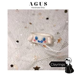 Nhẫn đất sét handmade gấu Cinamonroll dễ thương - Clayring Cinamonroll cute
