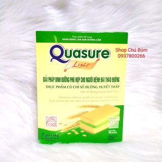Bánh bông lan cốm QUASURE - bánh ăn kiêng BIBICA- công thức đường isomalt dành cho người tiểu đường - Hộp 126g, 7 bánh