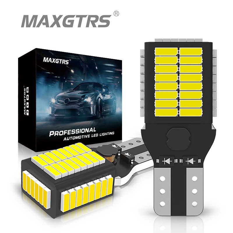 MAXGTRS Đèn LED Tín Hiệu Tự Động 2x 5x T15 W16W 921 912 White 54SMD 4014 Cho Xe Hơi