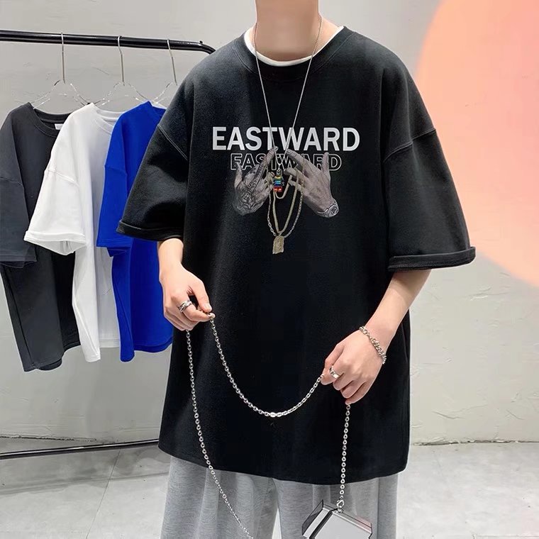 Áo Thun Tay Ngắn In Họa Tiết Dây Xích Vàng 2022 Phong Cách Hip Hop Harajuku Thời Trang Mùa Hè Cho Nam Và Nữ