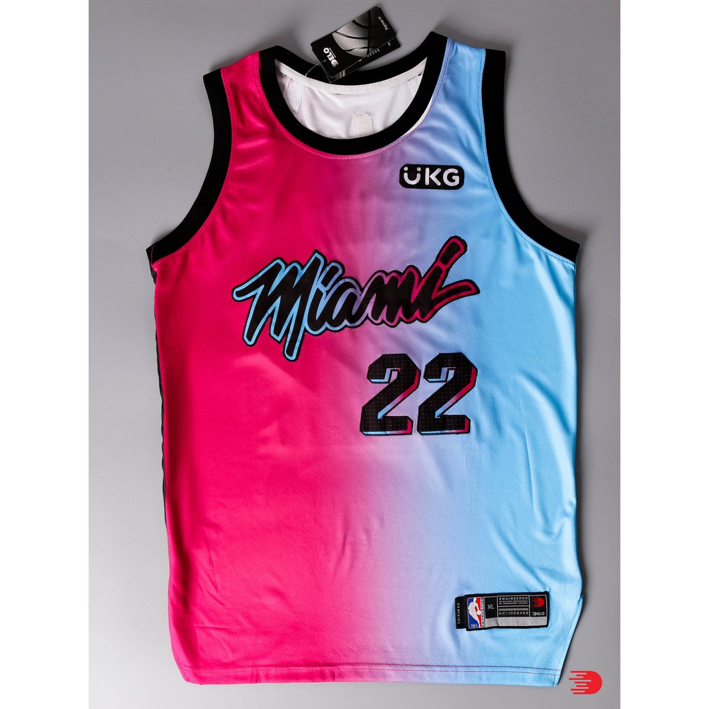 Trang phục bóng rổ Actee NBA Miami Heat City Edition ViceVersa 2021 - HÀNG THÊU