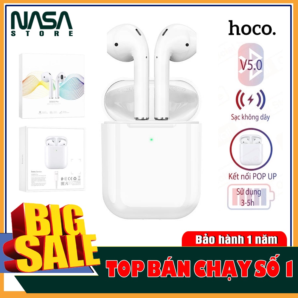 Tai Nghe Bluetooth Hoco DES03 Pro,Định Vị,Đổi Tên-Kiểu Dáng tai nghe ko dây táo 2-BẢO HÀNH