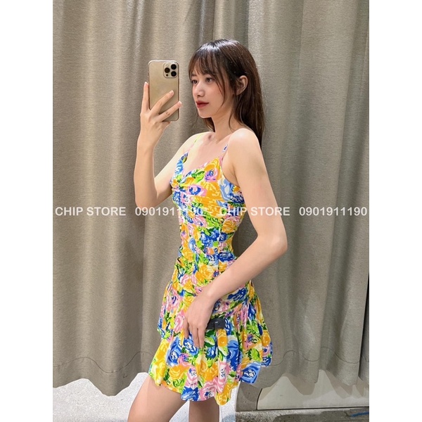 VÁY ÔM BODY NHÚN TOÀN THÂN XẾP LI ZARA XUẤT DƯ XỊN SIÊU TÔN DÁNG