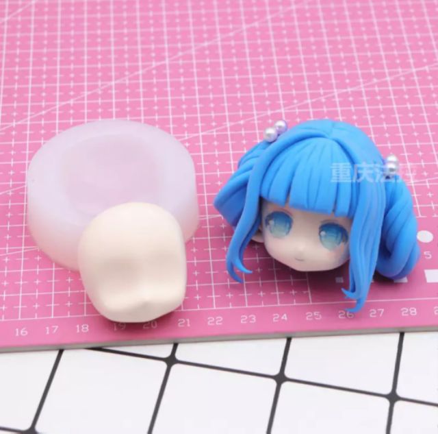 Khuôn silicone nặn đất sét mặt doll chibi bjd nendoroid
