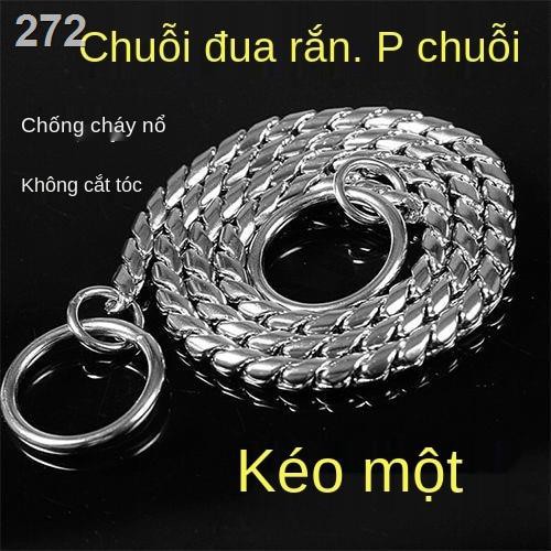 【HOT】Đường đua cấp độ chó Chuỗi P chống nổ đấm rắn dây kéo xích huấn luyện cổ áo đặc biệt cưng lớn vòng chuyền vàng