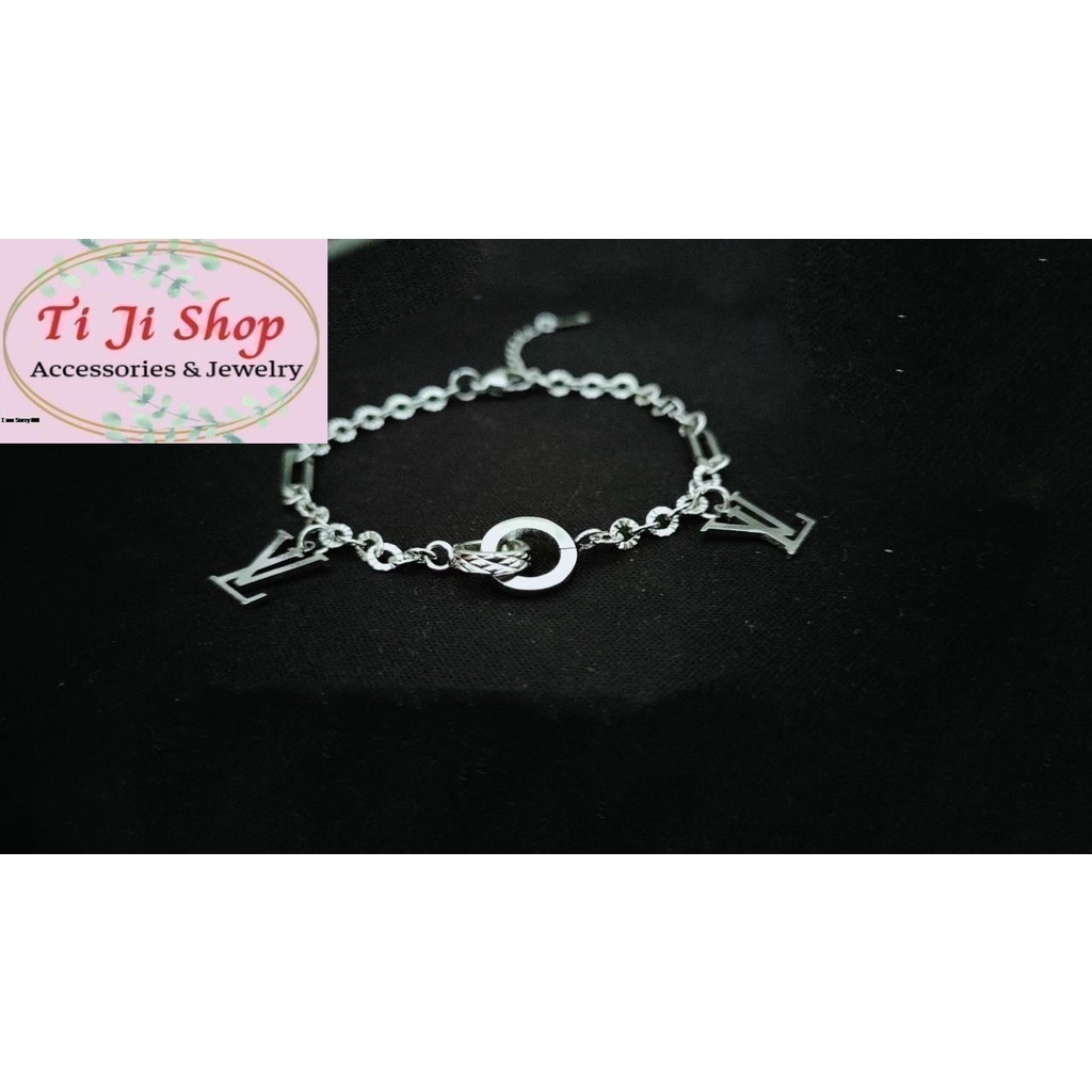 Lắc tay nữ inox dây chạm chiếu cực đẹp sang trọng