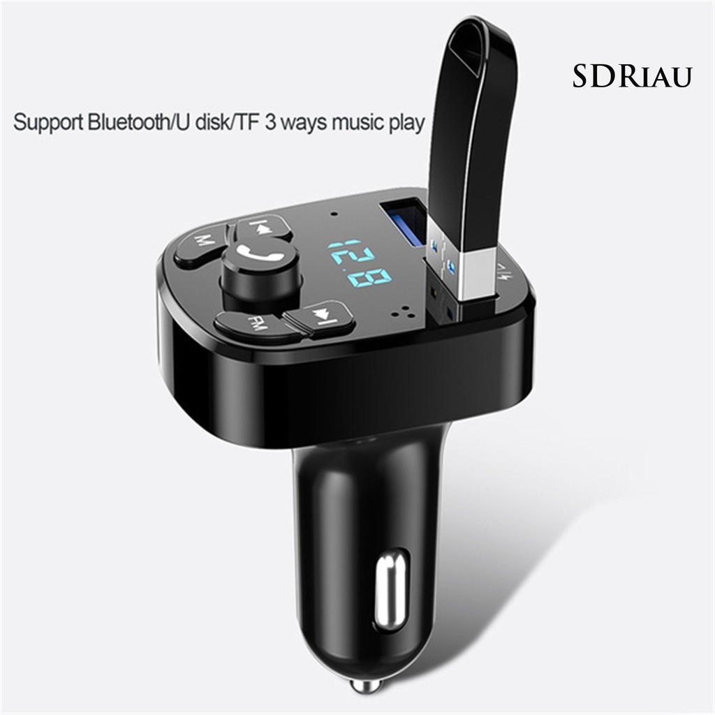 Bộ Sạc Ô Tô Hỗ Trợ Nghe Nhạc Mp3 Kết Nối Bluetooth 5.0 Kèm Phụ Kiện Chất Lượng Cao