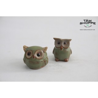 Bé cú mèo gốm Vintage