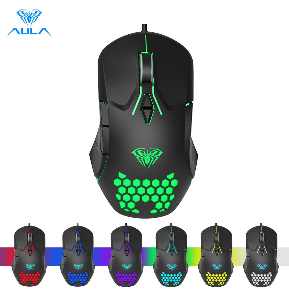 Chuột Chơi Game Có Dây Và Lập Trình Thoáng Khí Đèn led Hình Lập Trình Macro RGB