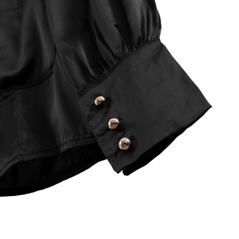 Áo sơ mi lụa tiểu thư Lolita cổ bèo Souris By G