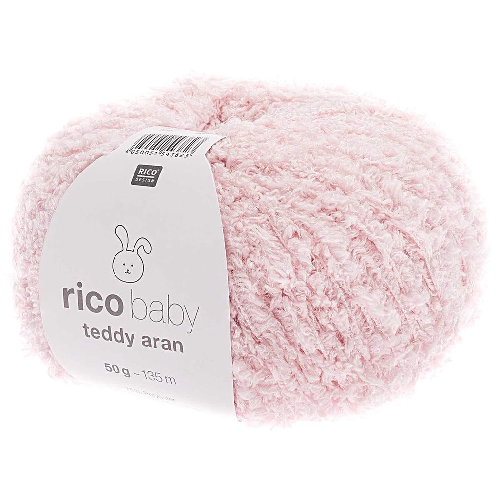 Len bông xù Baby Teddy Aran - Nhập khẩu từ hãng Rico  - 50gram dài 135m