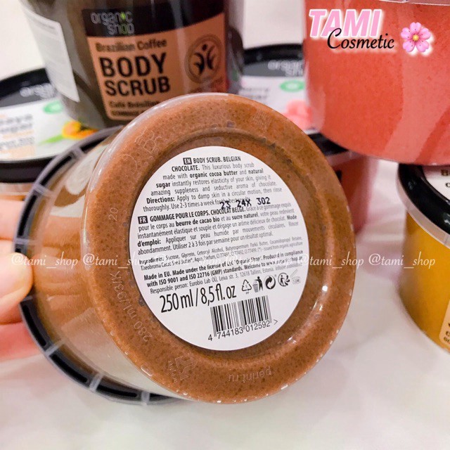 [Beman123]  [ MẪU MỚI ] TẨY DA CHẾT BODY ORGANIC SHOP BODY SCRUB