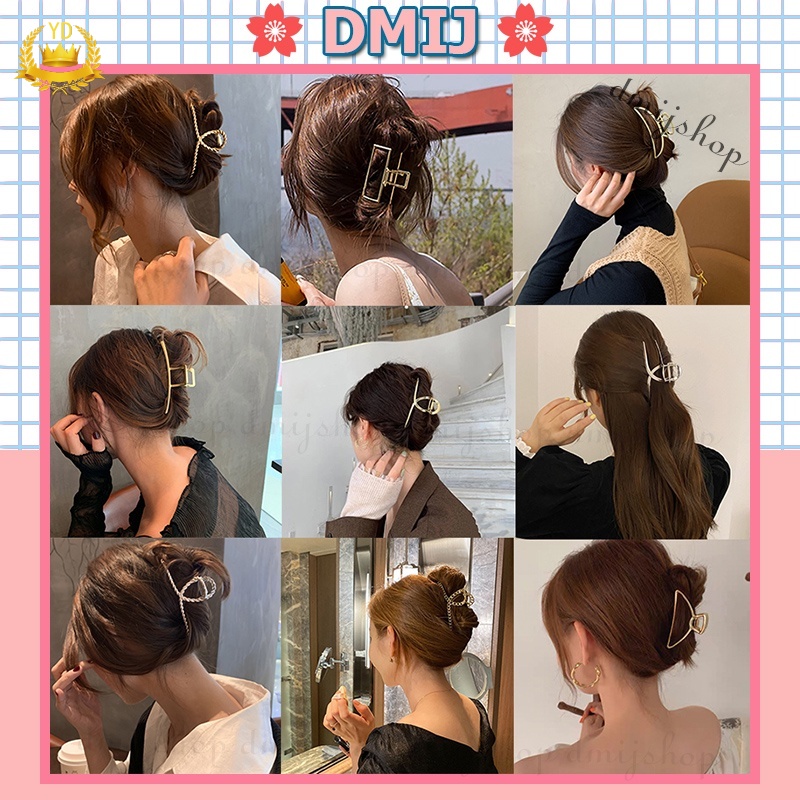 Kẹp tóc kim loại lớn phong cách Hàn Quốc dễ thương cho nữ HB