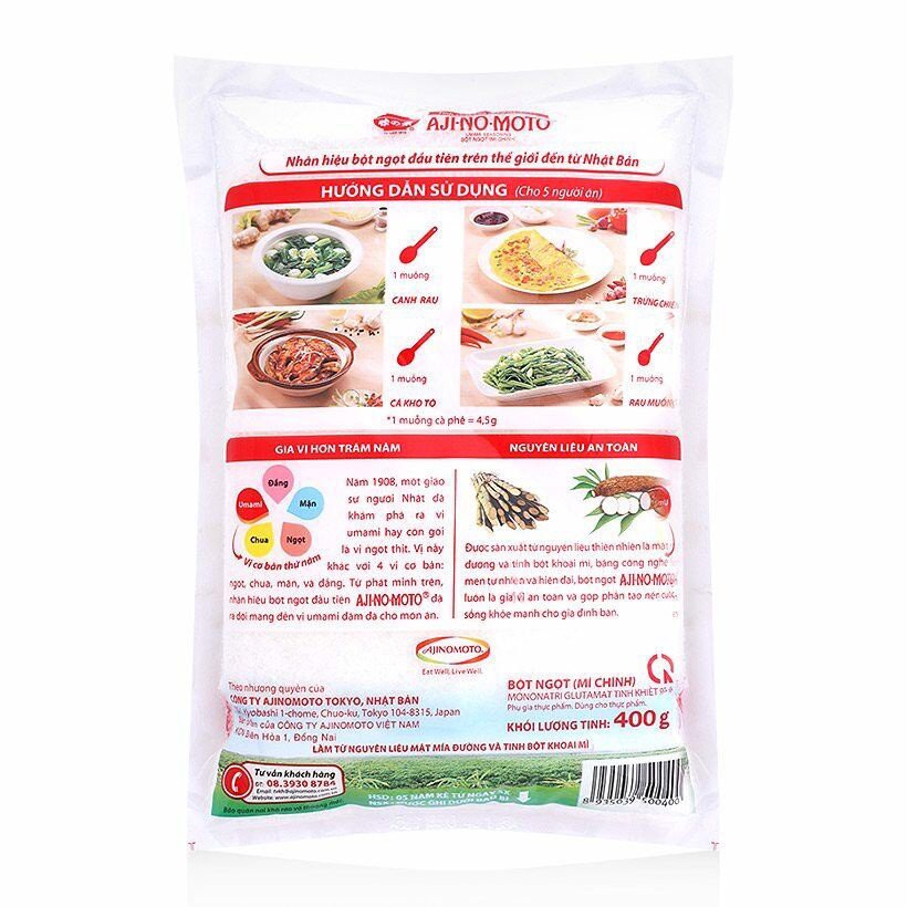 Bột Ngọt/ Mì Chính AJINOMOTO Gói 100g- 454g-1kg-1,8kg Loại Hạt Lớn