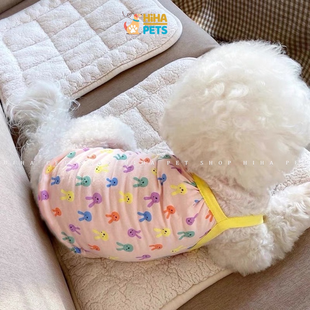 Áo Thun Cho Cún Mèo Ba Lỗ Mặc Dễ Thương Quần Áo Thú Cưng Mát Mẻ Mùa Hè Hihapet.