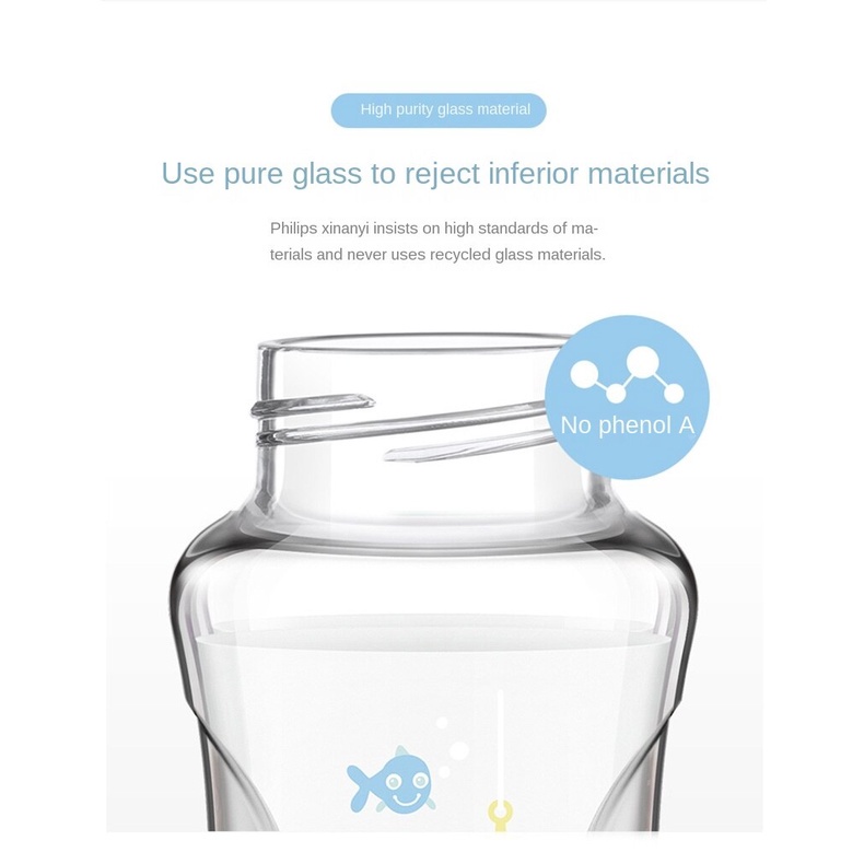Philips Avent Bình Sữa Thủy Tinh Miệng Rộng Chất Lượng Cao