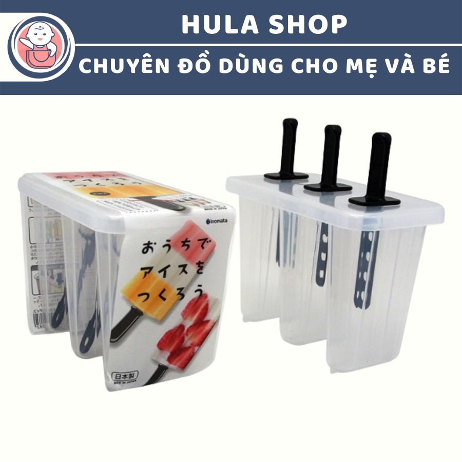 Khuôn làm kem 3 chiếc nhựa Inomata nội địa Nhật Bản