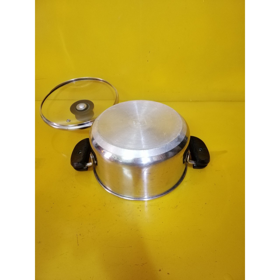 Nồi inox nội địa Nhật, size 18cm, cao 10cm (mã 655KT), Không dùng từ