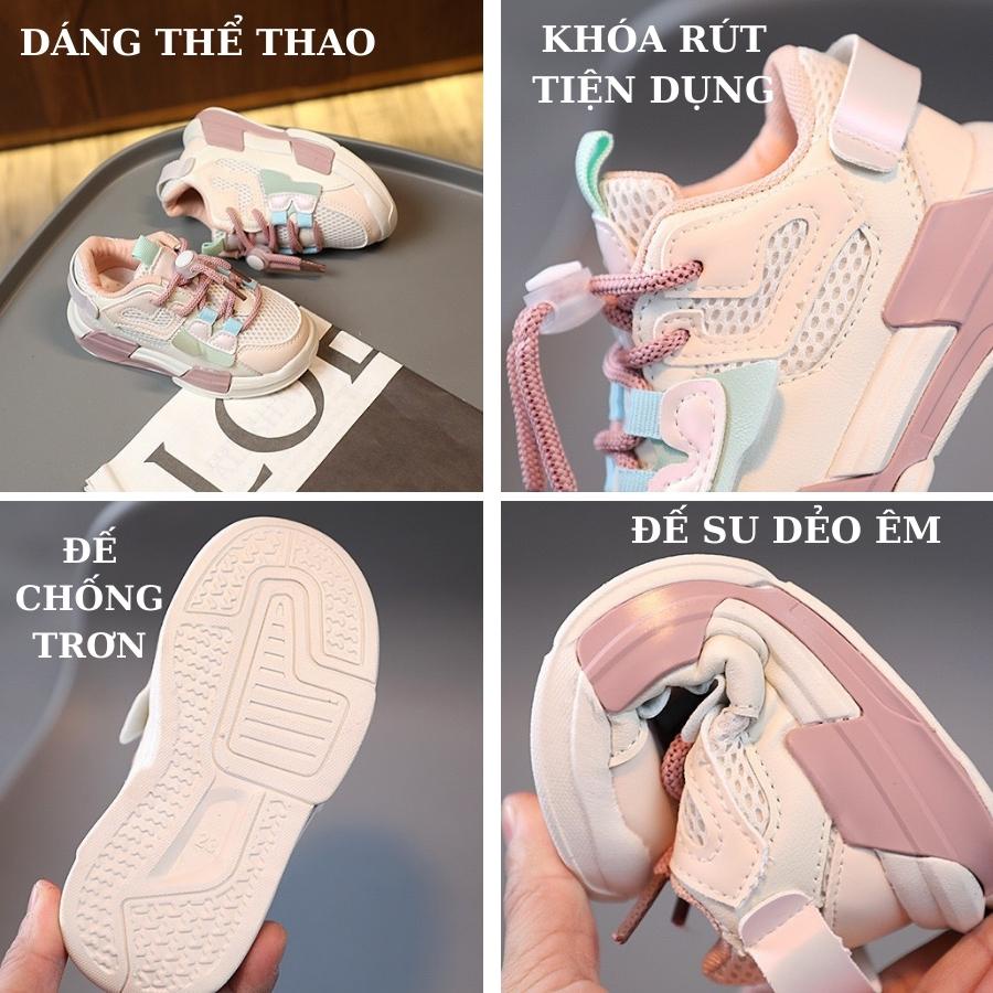 Giày thể thao dây rút cho bé gái 1 - 12 tuổi khỏe khoắn năng động phong cách Hàn Quốc GH43