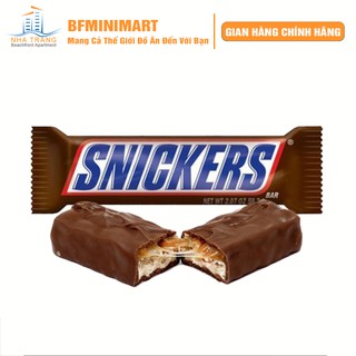 Thanh kẹo Socola snicker nhập khẩu chính hãng nhân đậu phộng