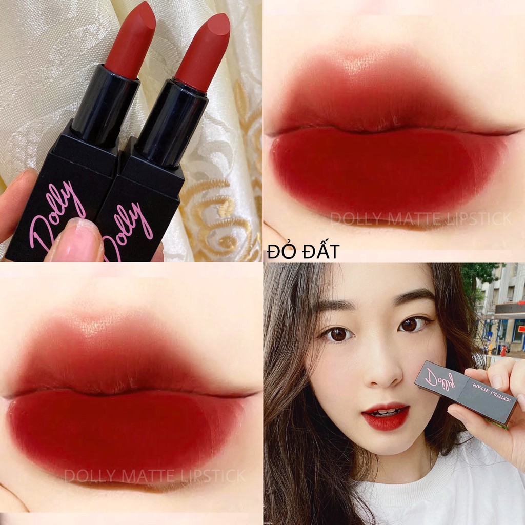 [Đỏ Đất ] Son Sáp Phủ Phấn Dolly Không Chì Màu Đỏ Đất | BigBuy360 - bigbuy360.vn