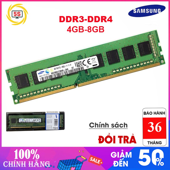 🔥🔥KHông Chính Hãng Hoàn Tiền🔥🔥Ram PC Samsung.HyNix, Indilinx DDR3 4Gb-Buss 1600-Bh 36T