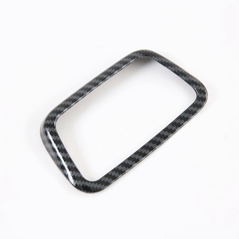 Khung dán công tắc điều chỉnh đèn pha xe hơi Hyundai Tucson 2021 2022 bằng sợi carbon màu đen