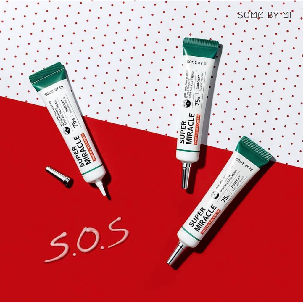 Kem giảm mụn cấp tốc &quot;14 ngày&quot; SOME BY MI 14 Days Super Miracle Spot All Kill Cream 30ml+Tặng 1 Băng đô