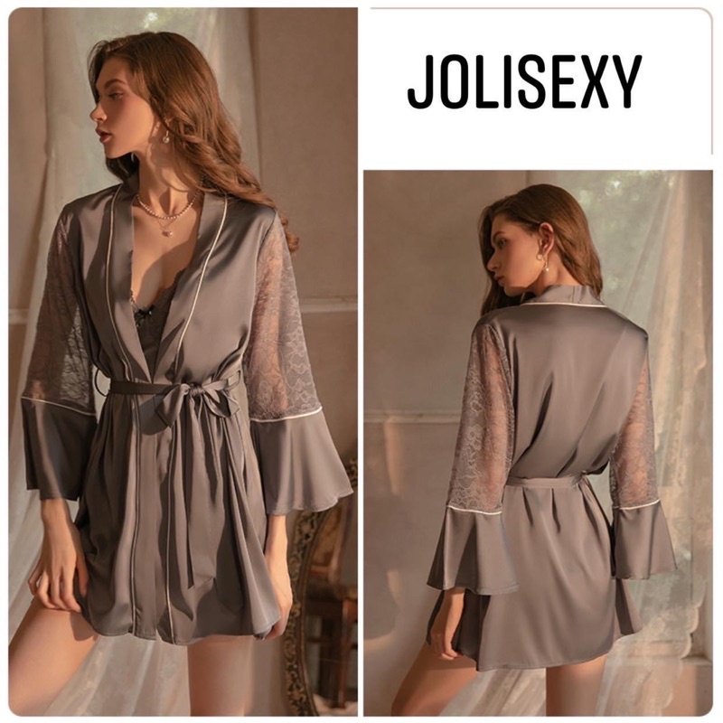 Áo choàng ngủ lụa cao cấp J1071 | BigBuy360 - bigbuy360.vn