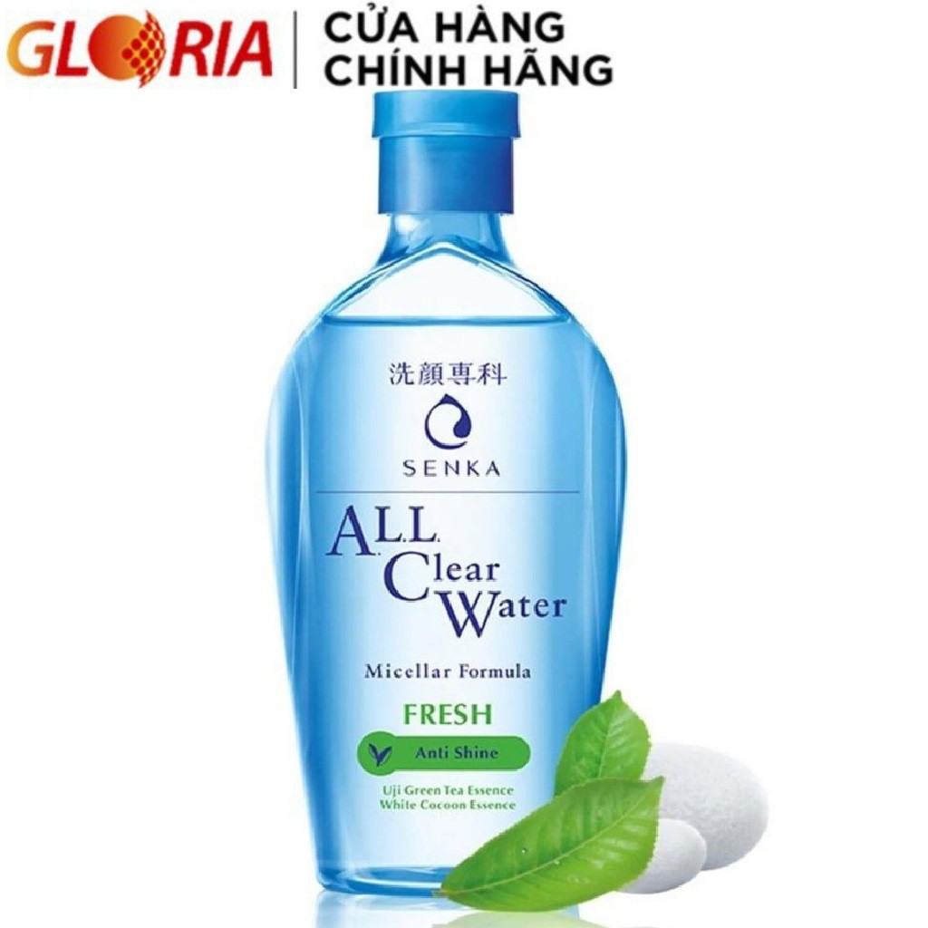 [Mã FMCGMALL -8% đơn 250K] Nước tẩy trang Micellar Senka ALL Clear Water Fresh 230ml