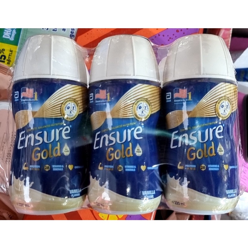 MẪU GOLD 2022 - 1 LỐC 6 CHAI SỮA NƯỚC ENSURE GOLD MILK VANILLA 6 x 220ml - USA