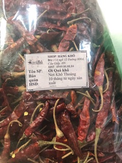 500gr Ớt khô nguyên quả