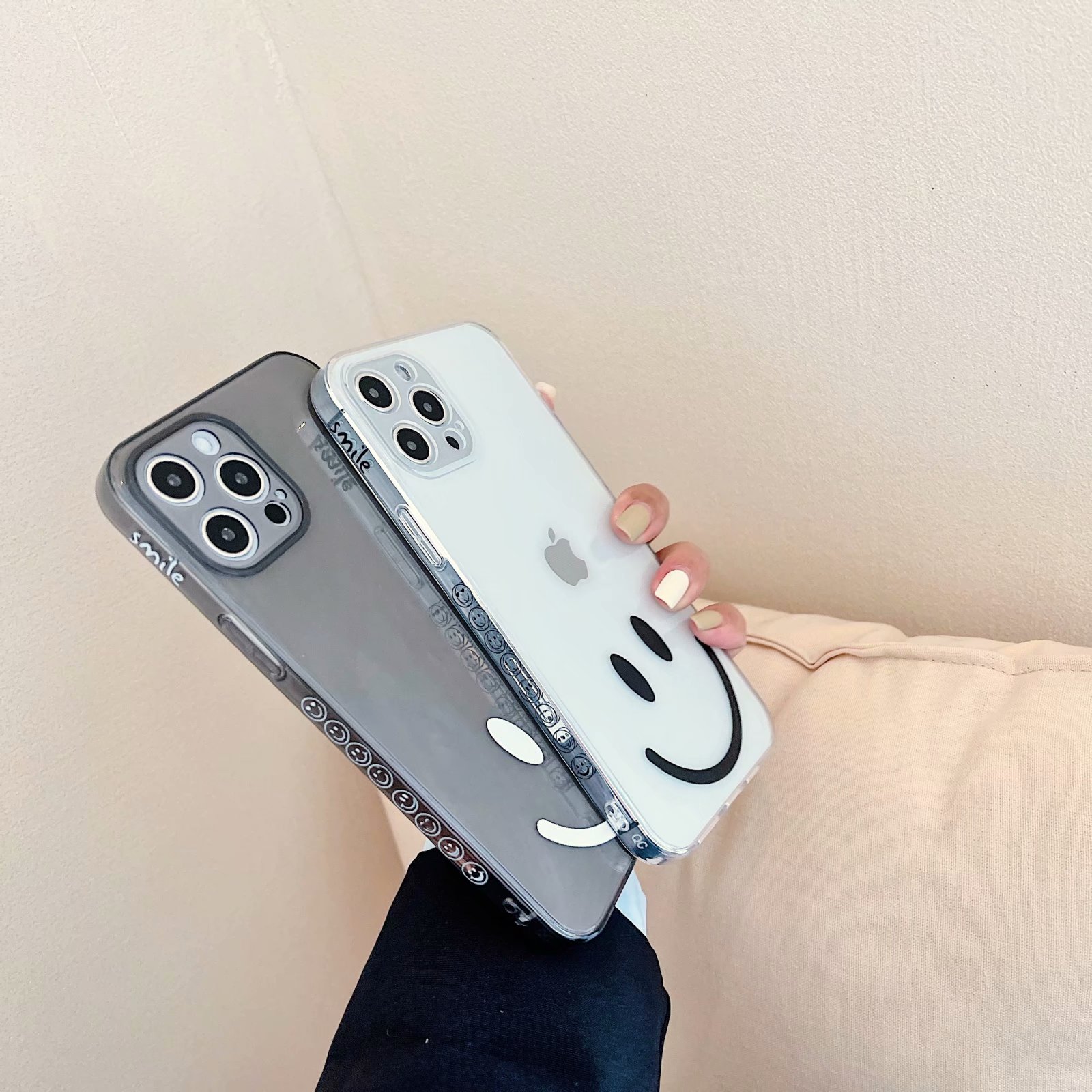 Ốp Lưng Tpu Trong Suốt Chống Sốc Hình Mặt Cười Đáng Yêu Cho Iphone 12pro Max 12mini 11pro Max Xs Max Xr Se 2020 7 8 Plus | BigBuy360 - bigbuy360.vn