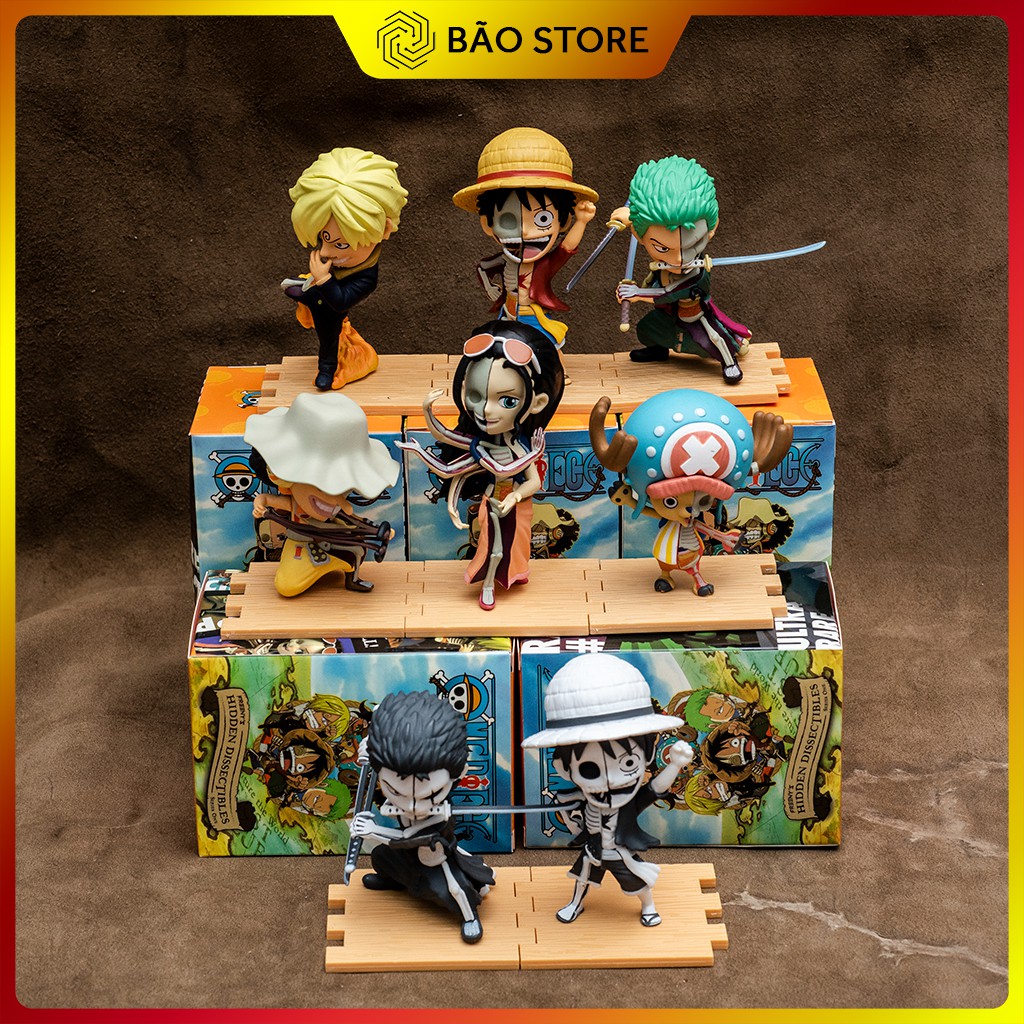 Mô hình One Piece blind box Luffy, Zoro, Sanji, Ussop, Chopper, Nico Robin, mô hình nhân vật onepiece