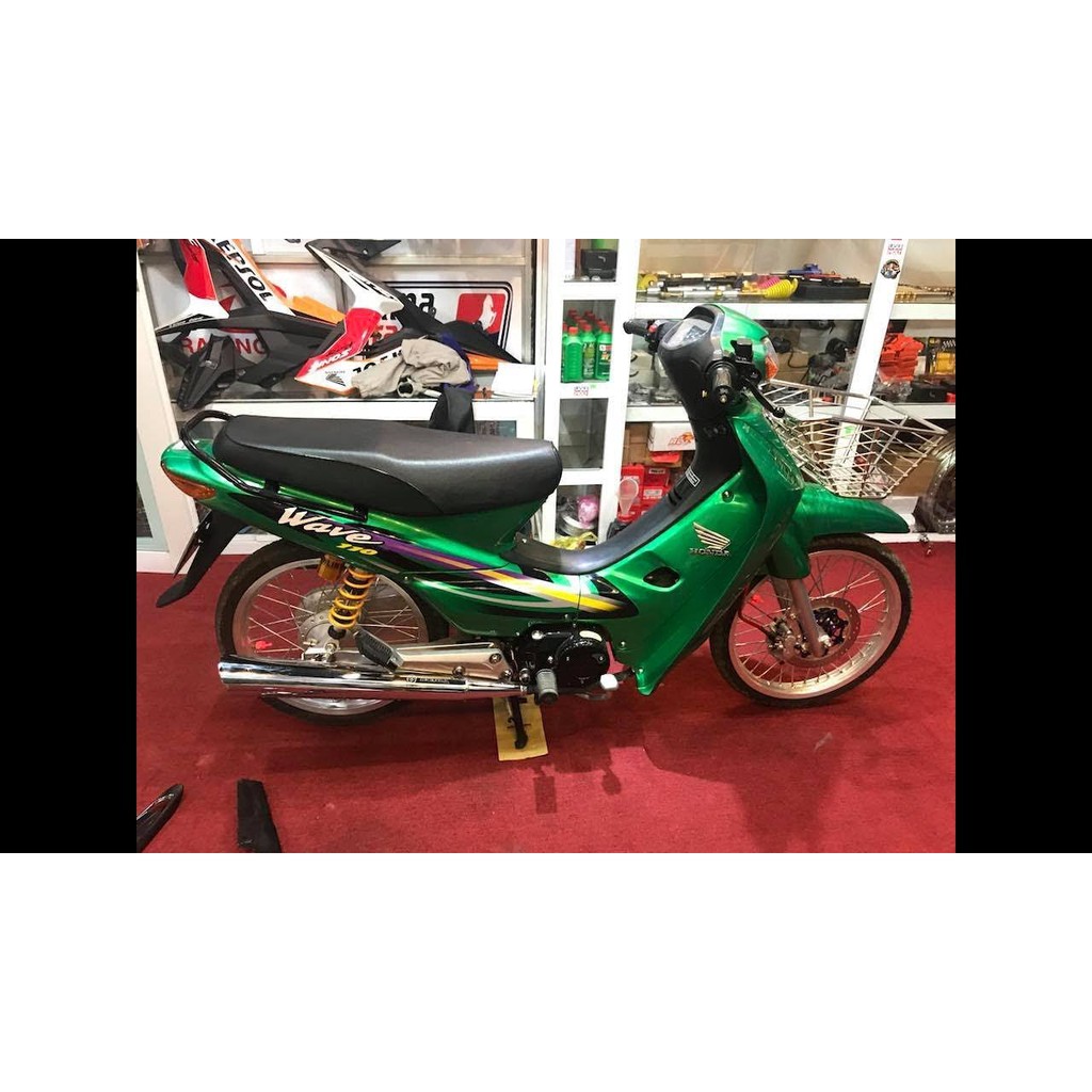 Bộ dàn áo xe WAVE 110 ,wave THÁI , wave 1 bóng , màu Xanh ken, nhựa  ABS