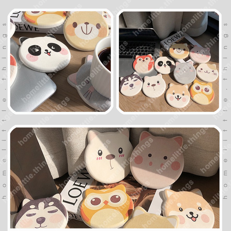 Miếng lót ly cốc bằng đá hút nước | BigBuy360 - bigbuy360.vn