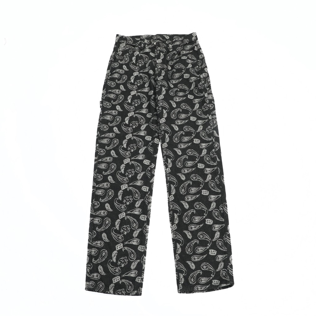 Quần jeans BANDANA thêu cao cấp ống rộng phong cách hiphop unisex J7, quần bò Chaien Studio