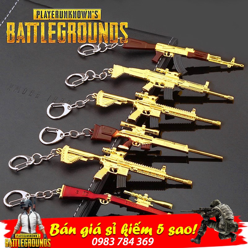 Móc Khóa PUBG Skin Gold - Kim Loại Cao Cấp (Game Pubg)