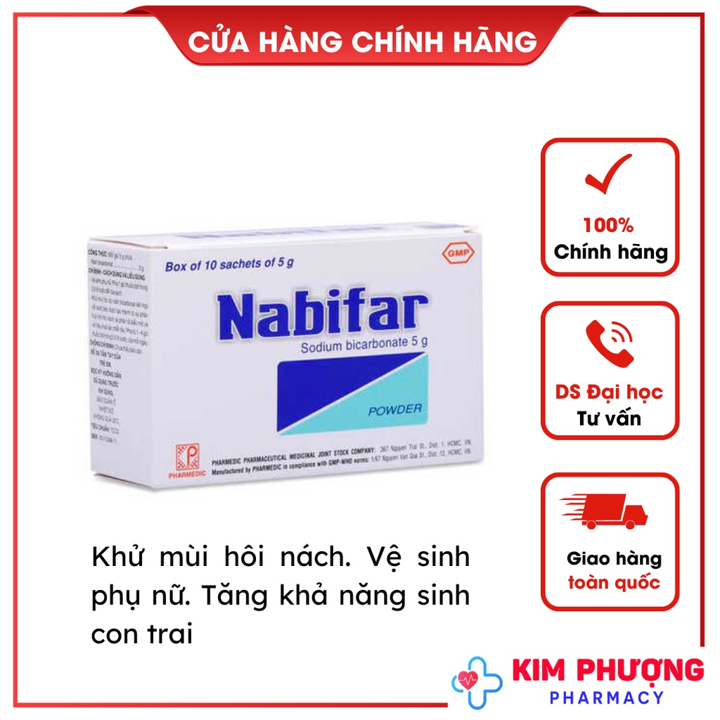 {Chính hãng] Bột pha dung dịch vệ sinh Nabifar