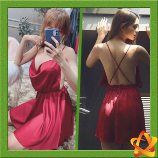 Váy ngủ sexy - Váy ngủ sexy nữ gợi cảm hở lưng Freesize dưới 60kg