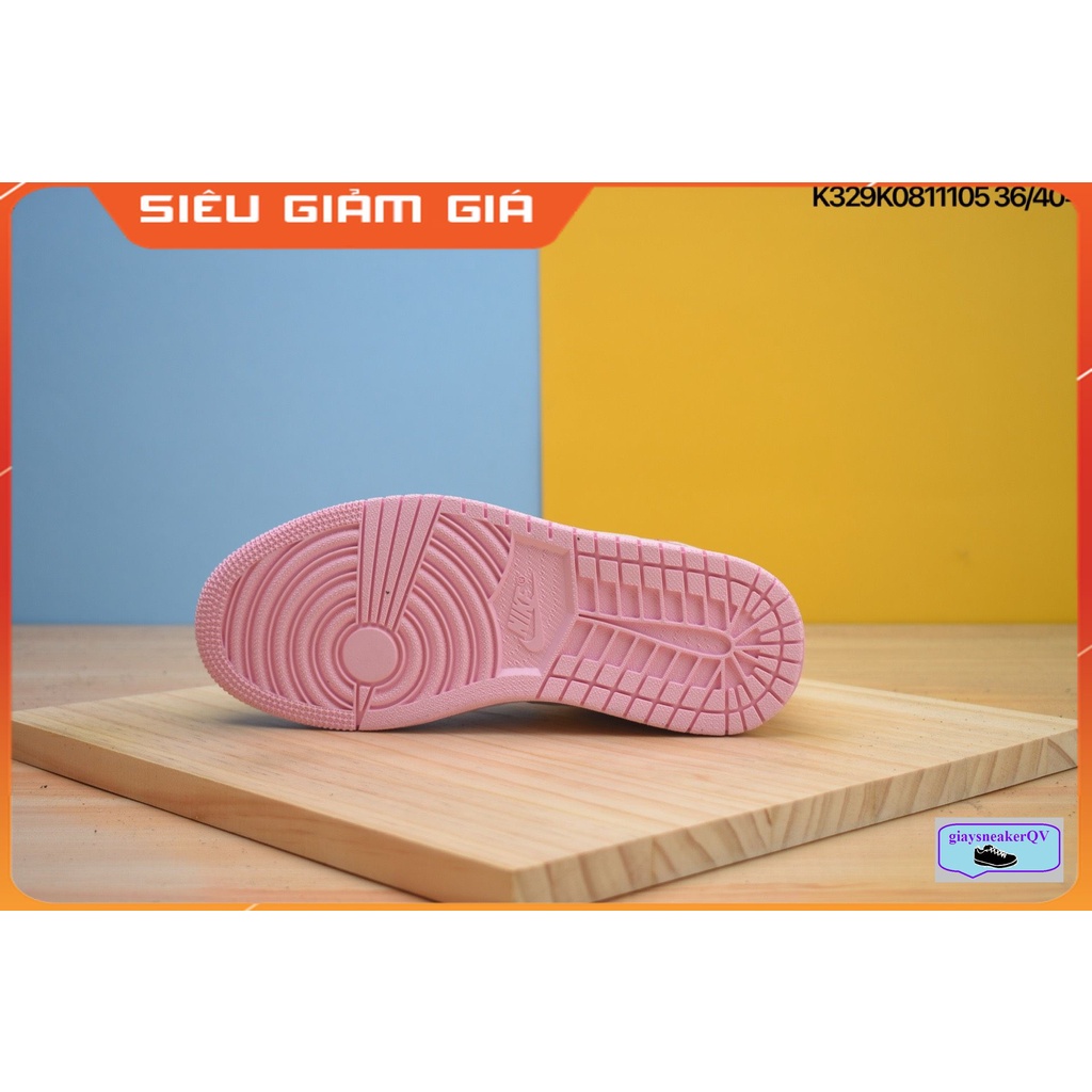 Giày Jordan 1 Mid Digital Pink Hồng siêu đẹp, giày thể thao hot hit dành cho nữ