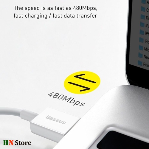 Dây Cáp Sạc Nhanh Baseus Superior Series Cho 5 Đến 12 ProMax Dài 1m/2.4A  - Bảo Hành 12 tháng