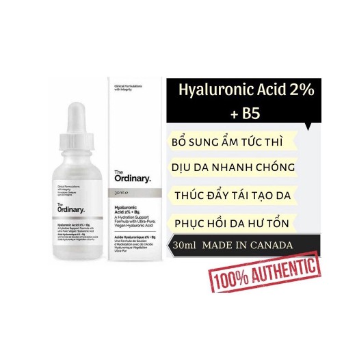 Tinh Chất The Ordinary Hyaluronic Acid 2% + B5 Serum Cấp Ẩm The Ordinary | BigBuy360 - bigbuy360.vn