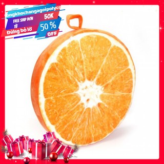 Gối hoa quả trái cây3D kt 40cm-quả cam