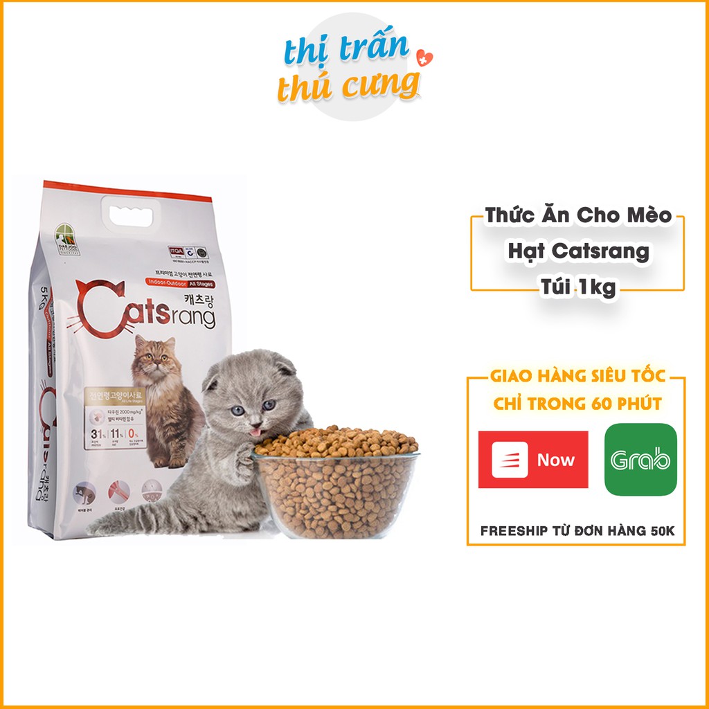 Thức ăn hạt cho mèo CATSRANG Hàn Quốc - Túi 1kg hạt Catsrang