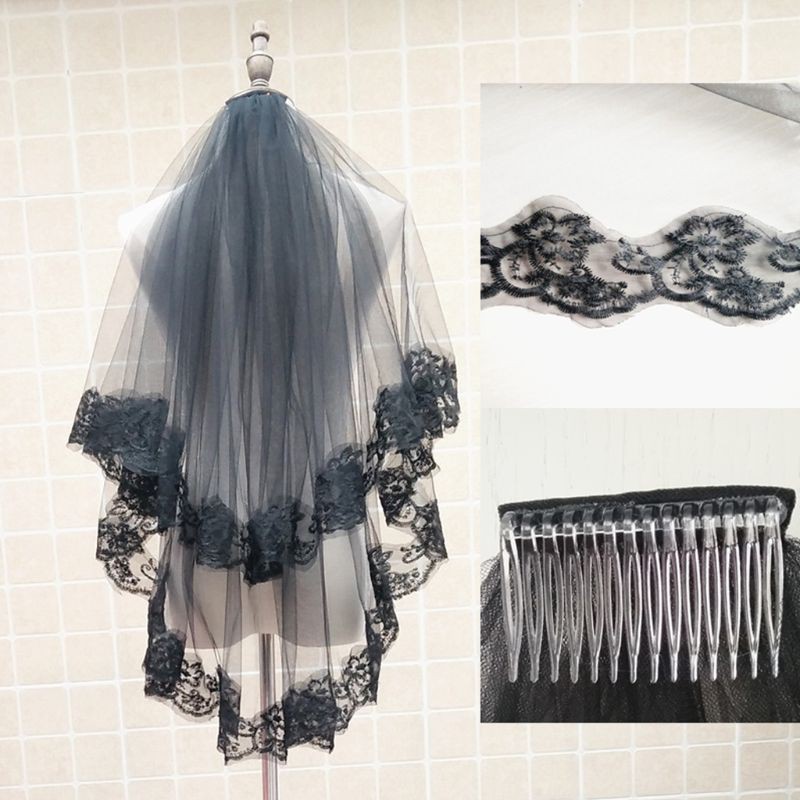 Mạng che mặt bằng ren thanh lịch tao nhã dành cho cô dâu