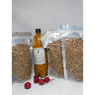 3 kg muối chườm eo + 1 lít cốt gừng nghệ hạt gấc