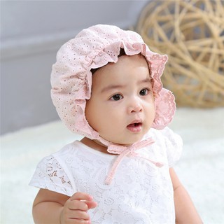 Mũ vải thêu kiểu dáng xinh xắn dễ thương cho bé 0-12 tháng tuổi