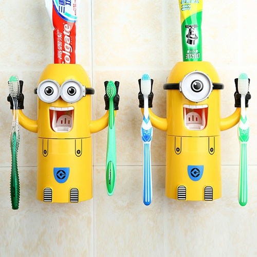 Máy lấy kem đáng răng tự động hình minion