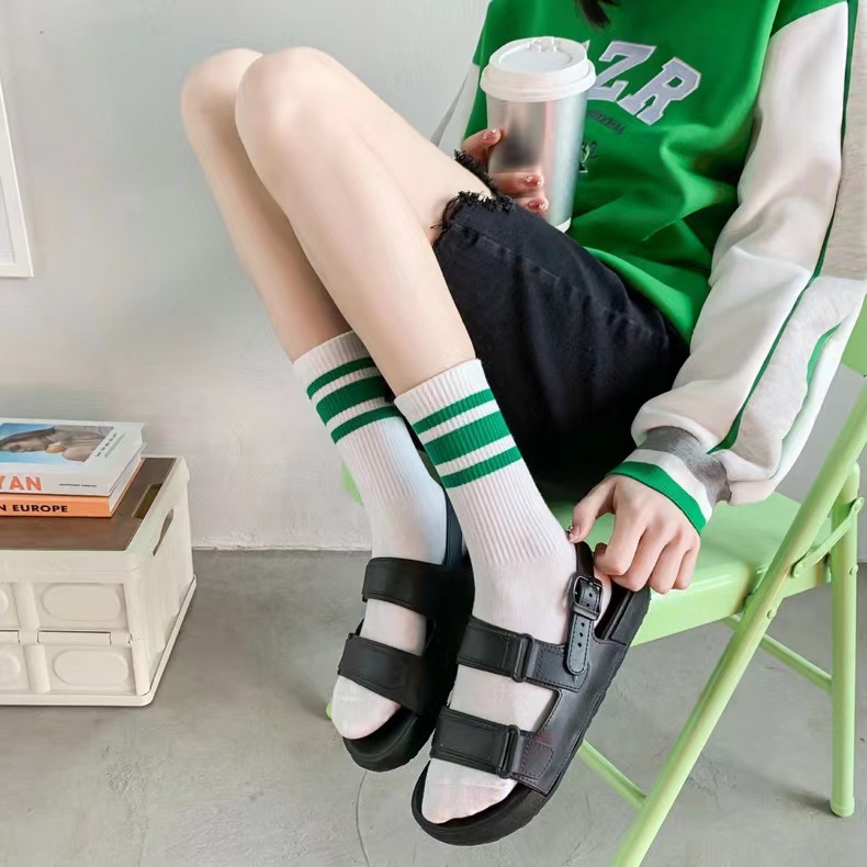 Đôi Vớ Cotton Nhiều Màu Sắc In Chữ Phong Cách Hàn Quốc Thời Trang Xuân Hè Cho Nữ